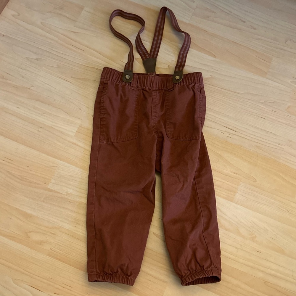 EUC pants with adjustable/removable suspenders
